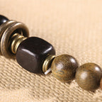 Fortune Jewel Tibetan Green Sandalwood Crystal Soothing Peace Bracelet