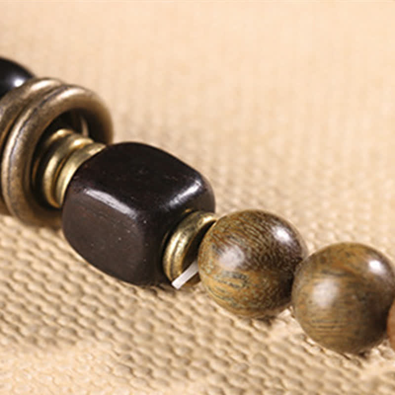 Fortune Jewel Tibetan Green Sandalwood Crystal Soothing Peace Bracelet