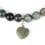 Fortune Jewel Natural Quartz Love Heart Healing Beads Bracelet