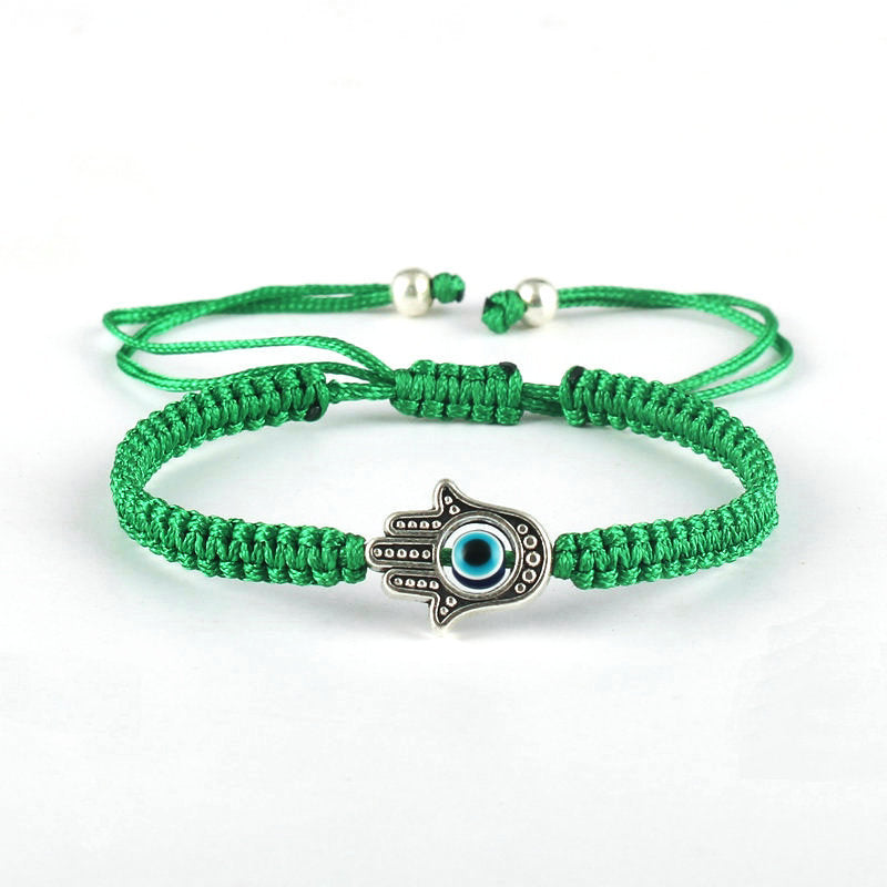Fortune Jewel Handmade Hamsa Symbol Protection Luck String Bracelet