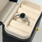 Fortune Jewel 925 Sterling Silver Black Onyx Fortune Ring