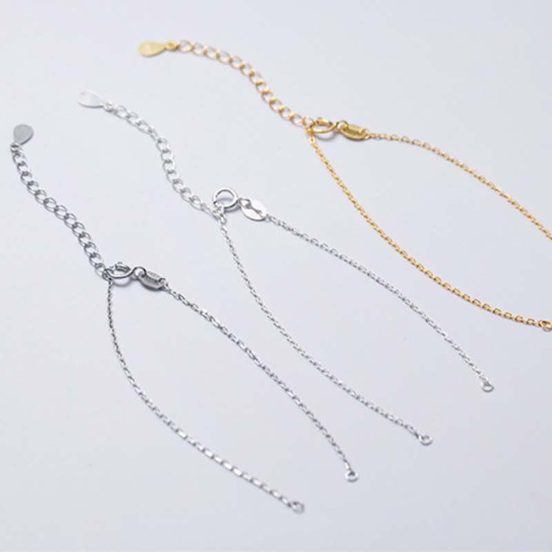 Fortune Jewel 925 Sterling Silver Semi-finished Chain Blessing Bracelet