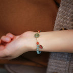 Fortune Jewel Natural Hetian Jade Red Agate Peace Buckle Lucky Fortune Bracelet