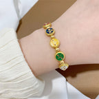 Fortune Jewel Tibetan Five God Of Wealth Copper Beads Luck Bracelet