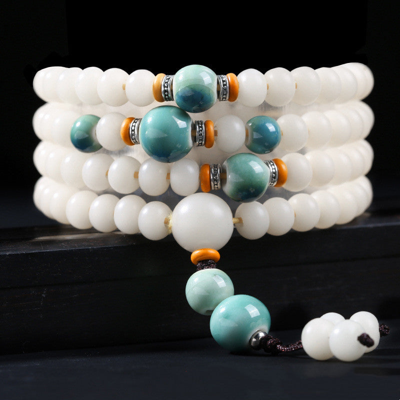 Fortune Jewel Bodhi Seed Bead Lotus Blessing Charm Bracelet