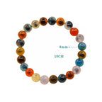 Fortune Jewel Colorful Candy Agate Healing Strength Bead Bracelet