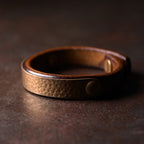 Fortune Jewel Vintage Handmade Texture Copper Brass Leather Wealth Bracelet Bangle