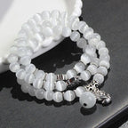Fortune Jewel Cat Eye PiXiu Support Triple Wrap Bracelet