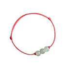 Fortune Jewel Three Beads Jade Luck String Weave Bracelet
