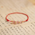 Fortune Jewel Strawberry Crystal Beads Luck Red String Anklet