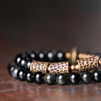 Fortune Jewel Rainbow Obsidian Copper Love Double Wrap Bracelet