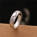 990 Pure Silver Big Dipper Adjustable Ring