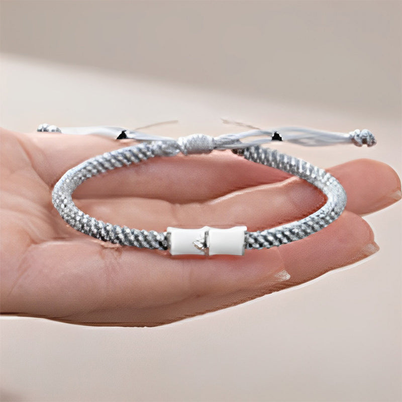 Fortune Jewel Bamboo Pattern Healing Couple Rope Bracelet