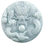 Fortune Jewel Chinese Zodiac Dragon Jade Success Amulet String Necklace