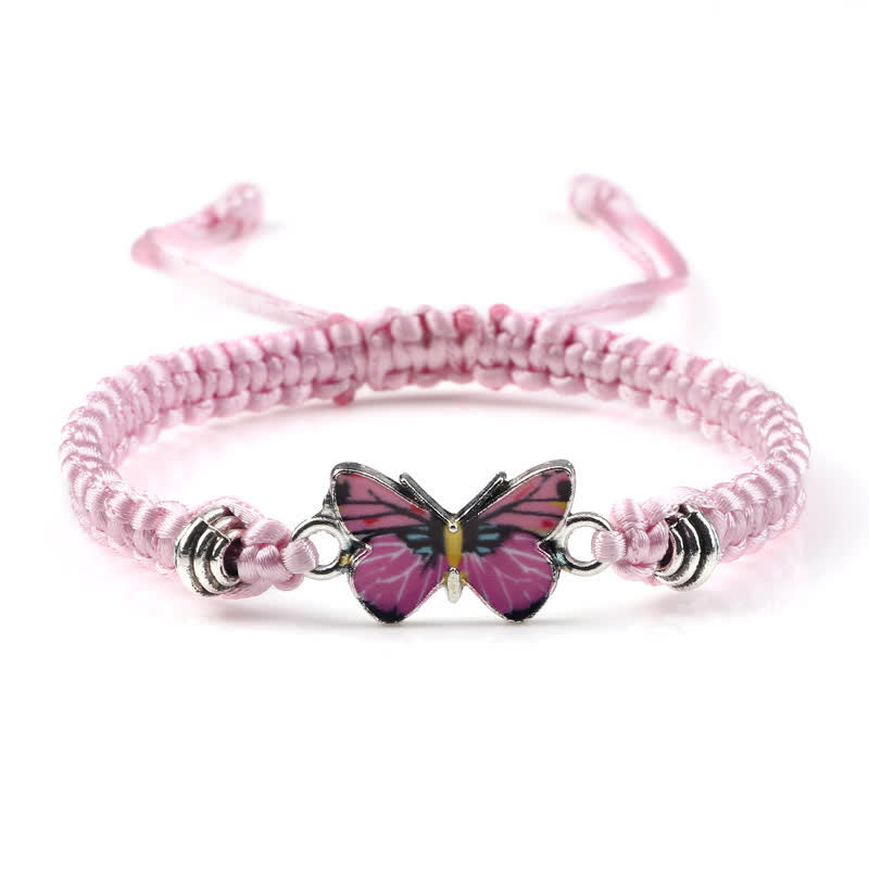 Fortune Jewel Butterfly Freedom Love String Charm Bracelet