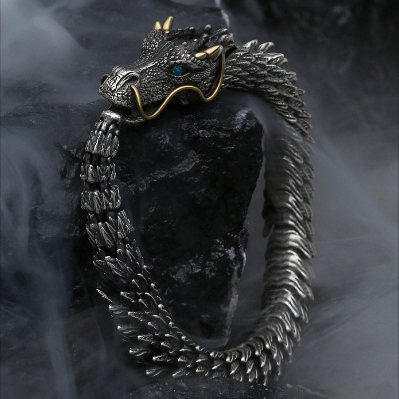 Fortune Jewel Nordic Dragon Handmade Amulet Luck Protection Chain Bracelet Fortune Jewel
