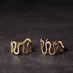 Fortune Jewel Simple Curved Brass Design Copper Luck Wealth Adjustable Ring