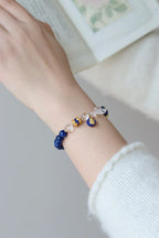 White Crystal, Blue Kyanite & Lapis Lazuli Bracelet – Elegant & Brightening Wealth Charm