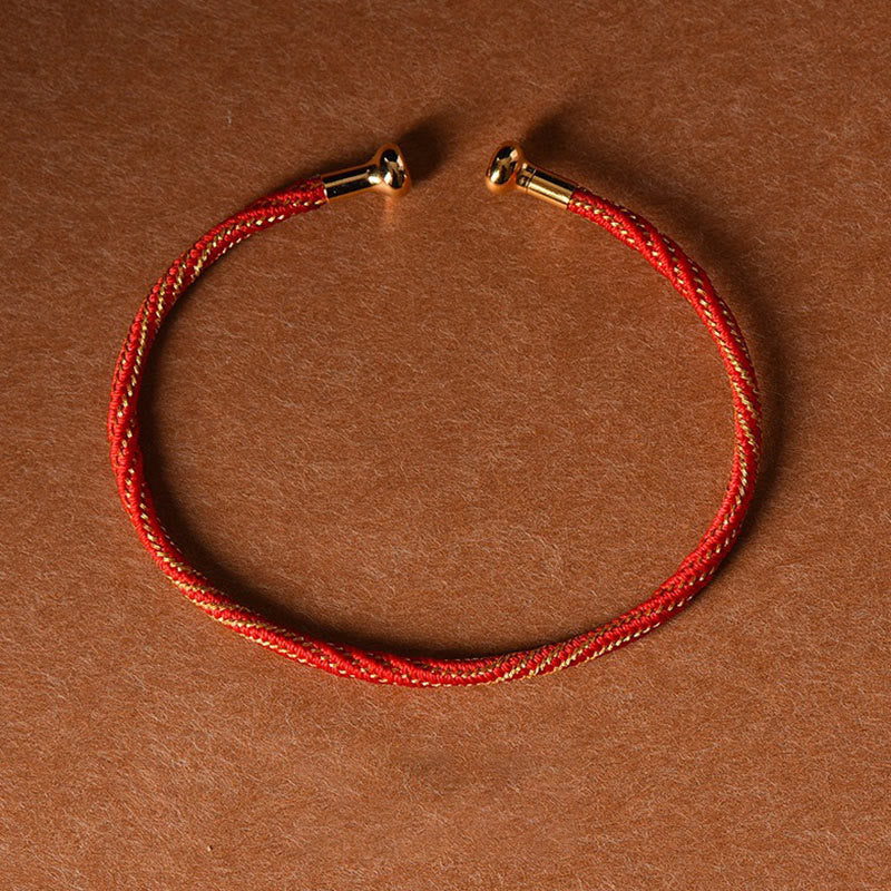 Fortune Jewel Simple Design Handmade Luck Braid String Cuff Bracelet