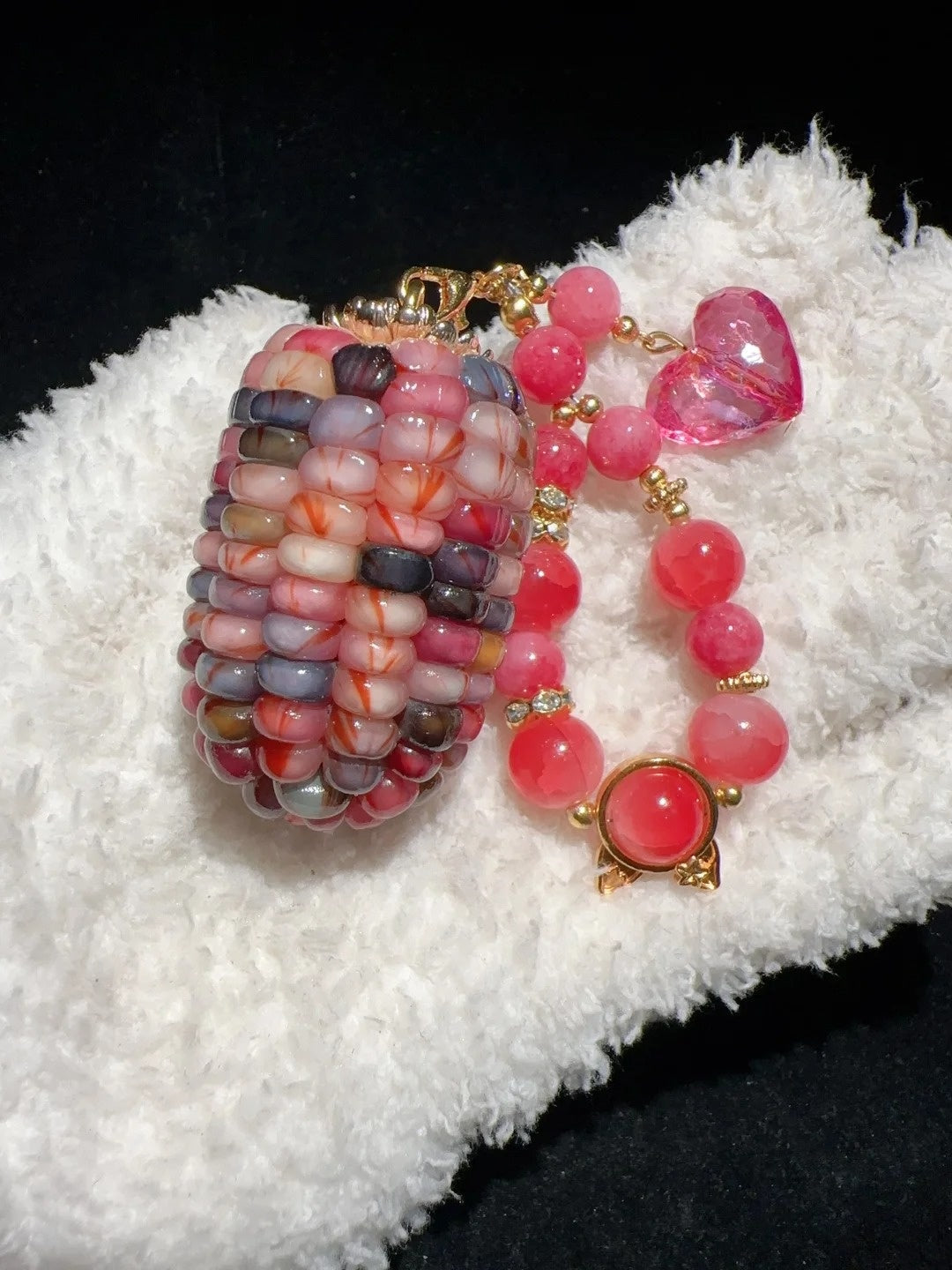 Colorful Cute Chubby Natural Handmade Corn Charms for Fidgeting