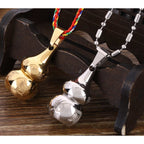 Buddha Stones Tibetan Yin Yang Symbol Gourd Harmony Titanium Steel Necklace Pendant Fortune Jewel