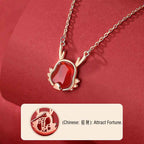 ❗❗❗A Flash Sale- Fortune Jewel 925 Sterling Silver Year of the Dragon Natural Red Agate Dragon Attract Fortune Fu Character Strength Bracelet Necklace Pendant Earrings