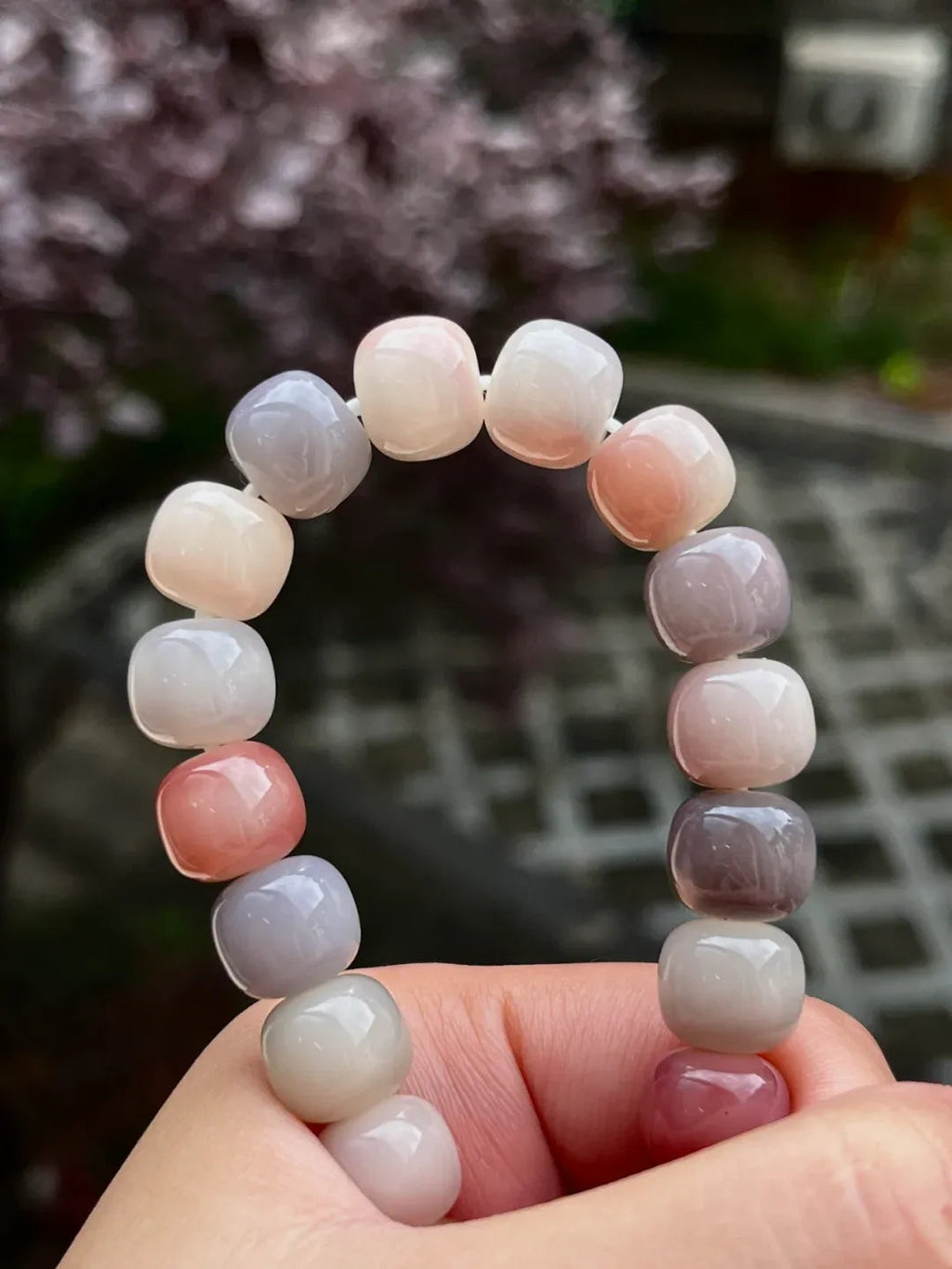 Dreamy Pink-Purple Bodhi Bracelet for Daily Peace 13mm
