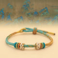 Fortune Jewel Handmade Eight Thread Peace Knot Peach Blossom Knot Luck Rope Braided Bracelet