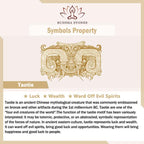 Fortune Jewel Lucky FengShui Mythological Creature Taotie Wealth Necklace Pendant