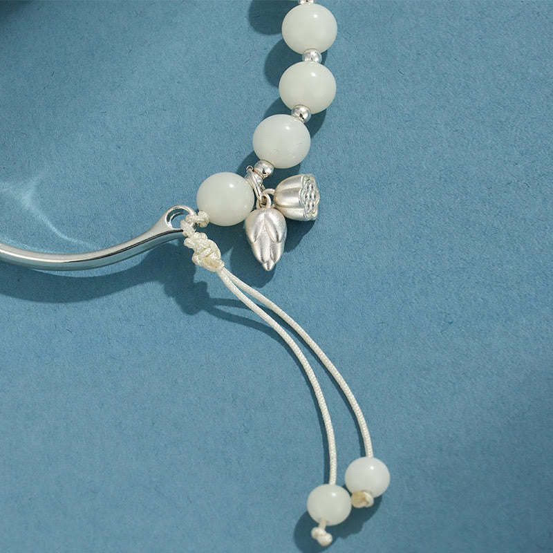 Fortune Jewel Bodhi Seed Butterfly Lotus Luck Wealth Bracelet Bangle