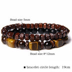 Fortune Jewel Tiger Eye Frosted Stone Hematite Courage Bracelet