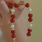 Fortune Jewel Red Agate Pearl Confidence Self-acceptance Bracelet