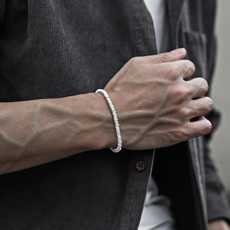 Fortune Jewel Simple Circle Pattern Design Luck Chain Bracelet