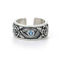 Fortune Jewel Eye Of Horus Crystal Protection Adjustable Ring