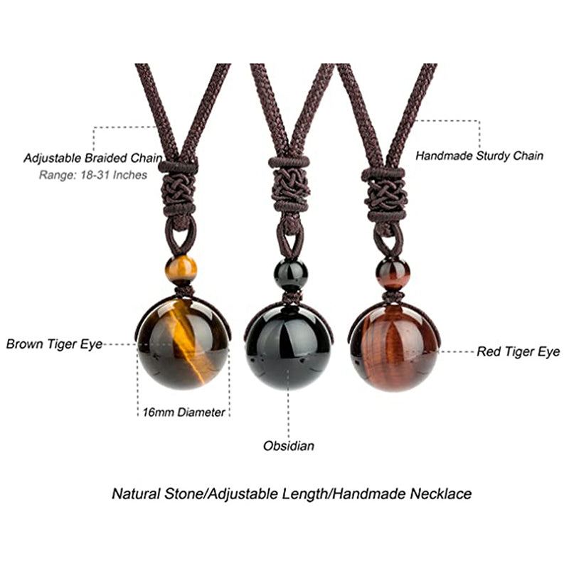 Fortune Jewel Tibetan Tiger's Eye Protection Necklace