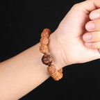 Fortune Jewel Tibet Rudraksha Bodhi Seed PiXiu Copper Coin Wealth Luck Bracelet