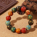 Fortune Jewel Natural Multicolored Lacquer Beads Calm Bracelet