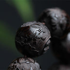 Fortune Jewel Ebony Wood Chinese Character Yin Yang Engraved Gourd Balance Bracelet Fortune Jewel