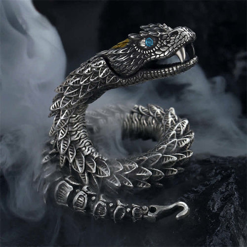 Buddha Stones Dragon Snake Handmade Amulet Protection Chain Bracelet Fortune Jewel