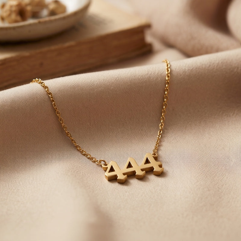 Exclusive: Buddha & Karma 444 Angel Number Necklace - Divine Guidance
