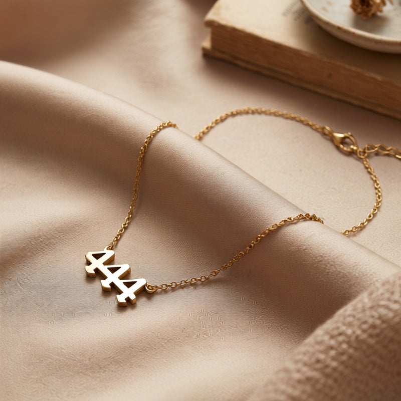 Exclusive: Buddha & Karma 444 Angel Number Necklace - Divine Guidance