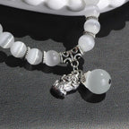 Fortune Jewel Cat Eye PiXiu Support Triple Wrap Bracelet