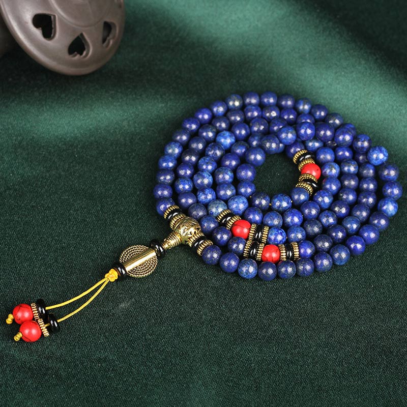 Fortune Jewel Tibetan Mala Lapis Lazuli Lazurite Positive Bracelet