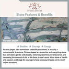 Fortune Jewel 108 Mala Beads Picasso Jasper Stone Courage Energy Bracelet