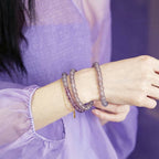 Fortune Jewel Natural Amethyst Crystal Meditation Healing Bracelet