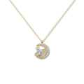 925 Sterling Silver Planet Moon Star Necklace – White Gold Color Collarbone Chain for Women, Gift for Girlfriend & Best Friend