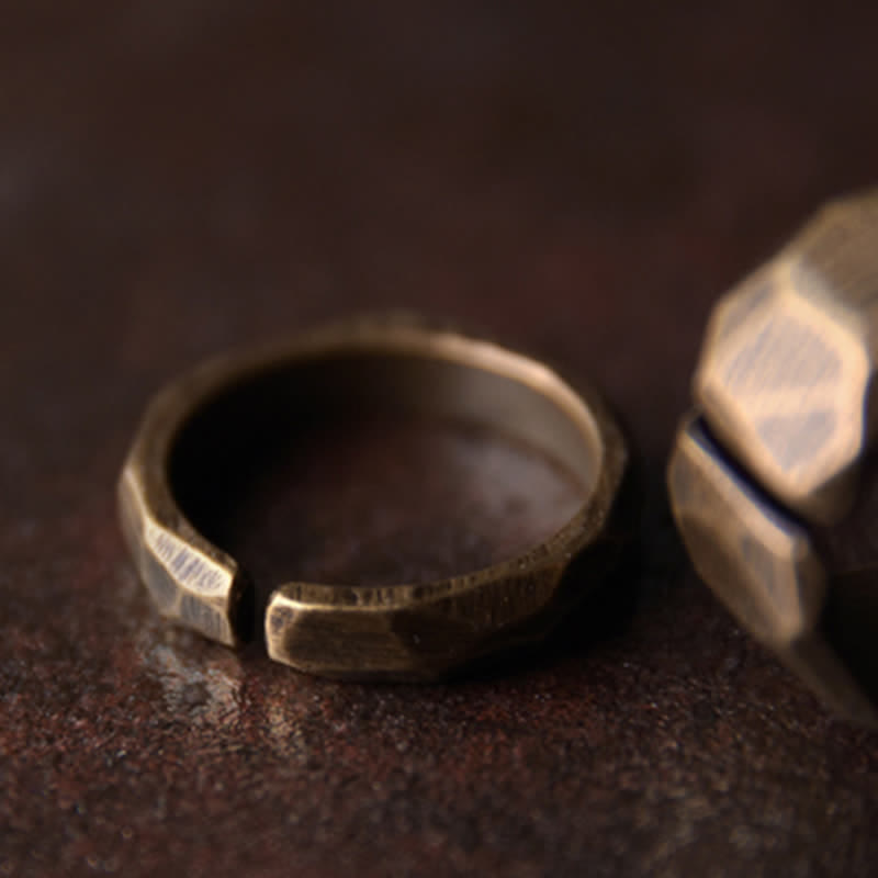Fortune Jewel Tibetan Simple Design Copper Wealth Ring