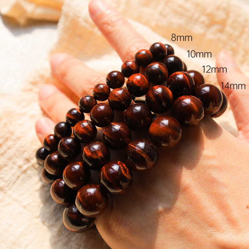 Fortune Jewel Natural Tiger Eye Healing Bead Bracelet