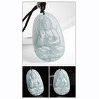 Fortune Jewel Chinese Zodiac Natal Buddha Jade Wealth Prosperity Necklace Pendant Fortune Jewel