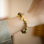 Fortune Jewel Green Sandalwood Fu Character Bamboo Soothing Bracelet
